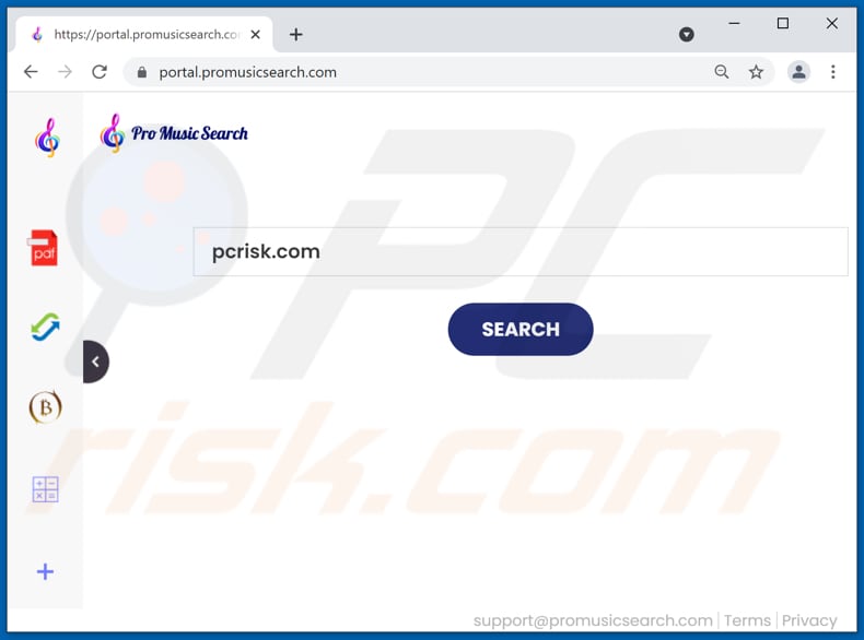 promusicsearch.com browser hijacker