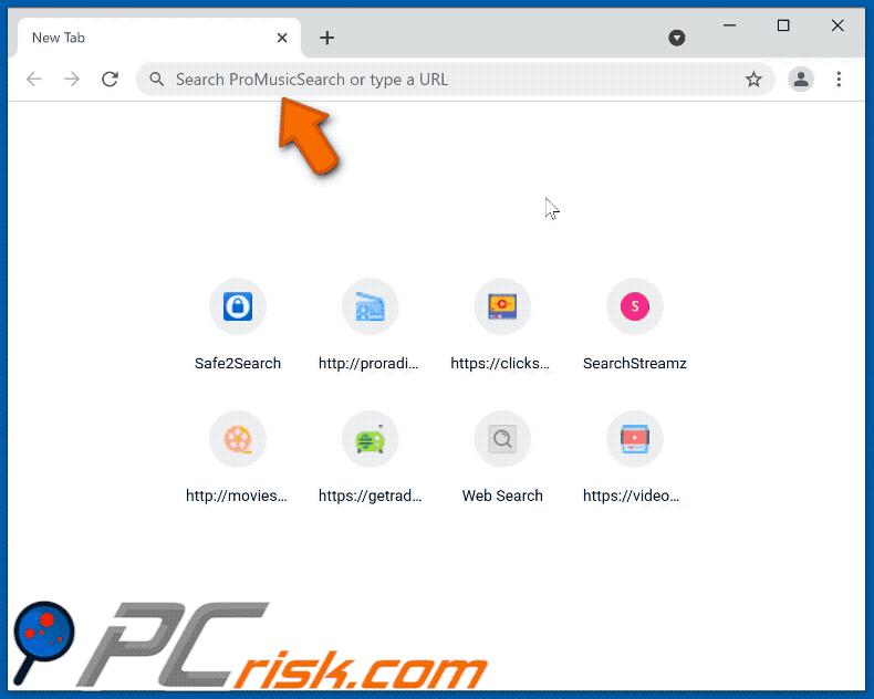 promusicsearch browser hijacker promusicsearch.com redirects to nearbyme.io