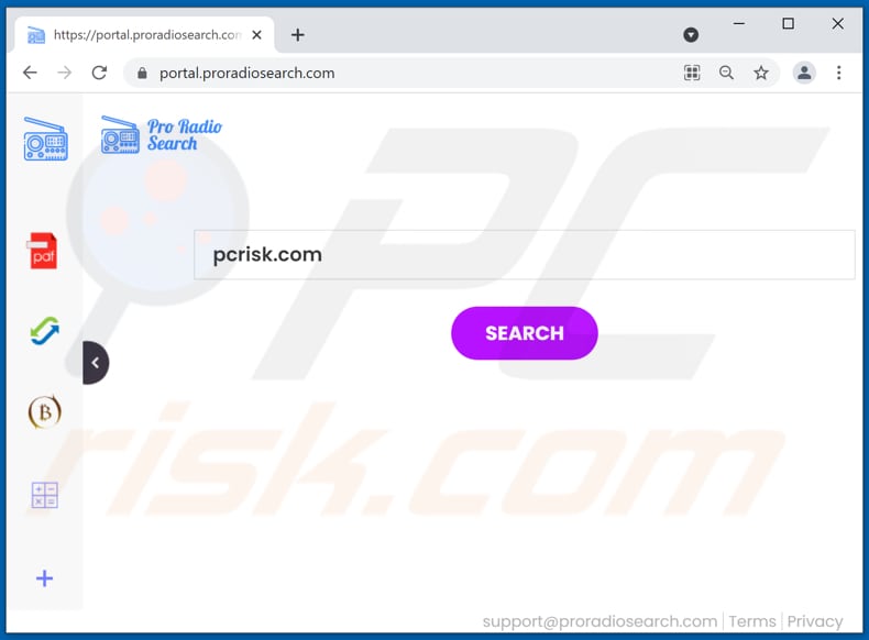 proradiosearch.com browser hijacker