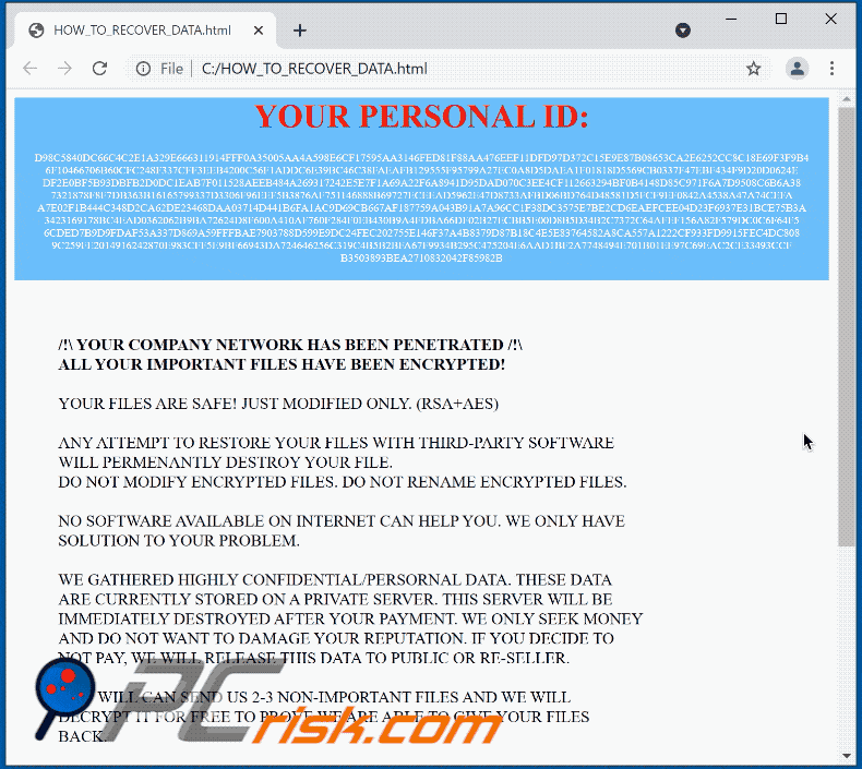 ReadInstruction ransomware ransom note GIF (HOW_TO_RECOVER_DATA.html)