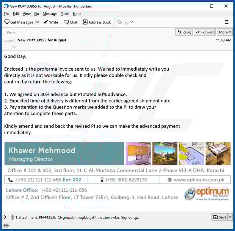 Spam email spreading Remcos RAT (2021-08-10)