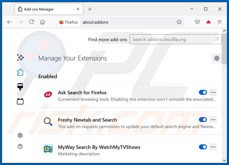 Removing searchstreamsnet.com related Mozilla Firefox extensions