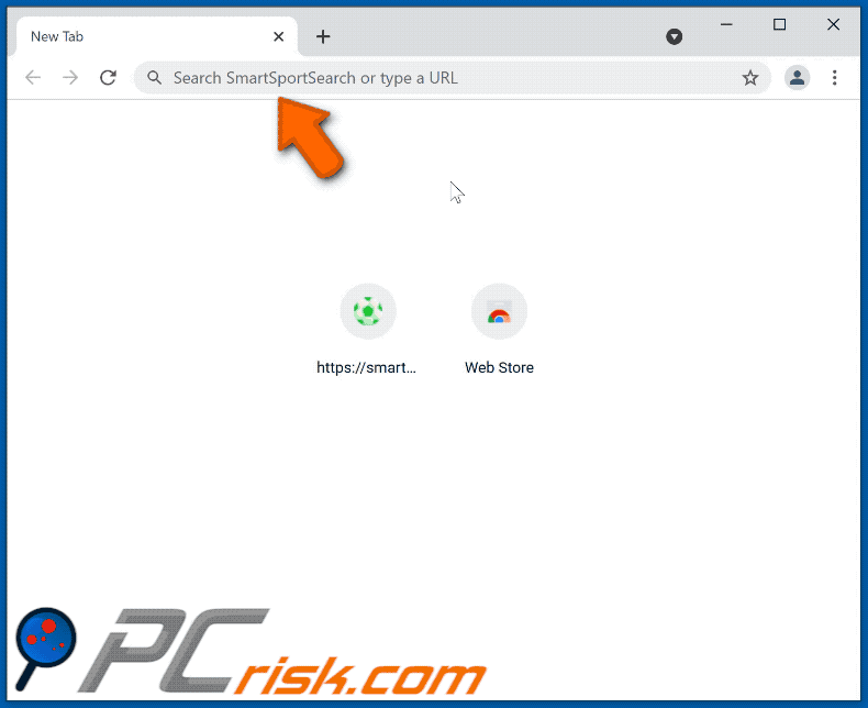 SmartSportSearch browser hijacker redirecting to nearbyme.io (GIF)