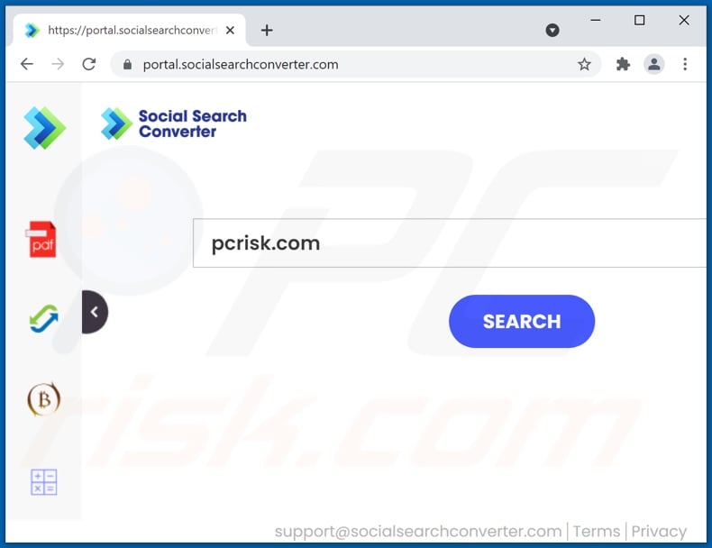 socialsearchconverter.com browser hijacker