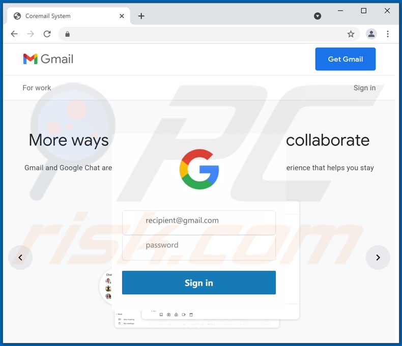 system has detected irregular activity email scam deceptive website for gmail users