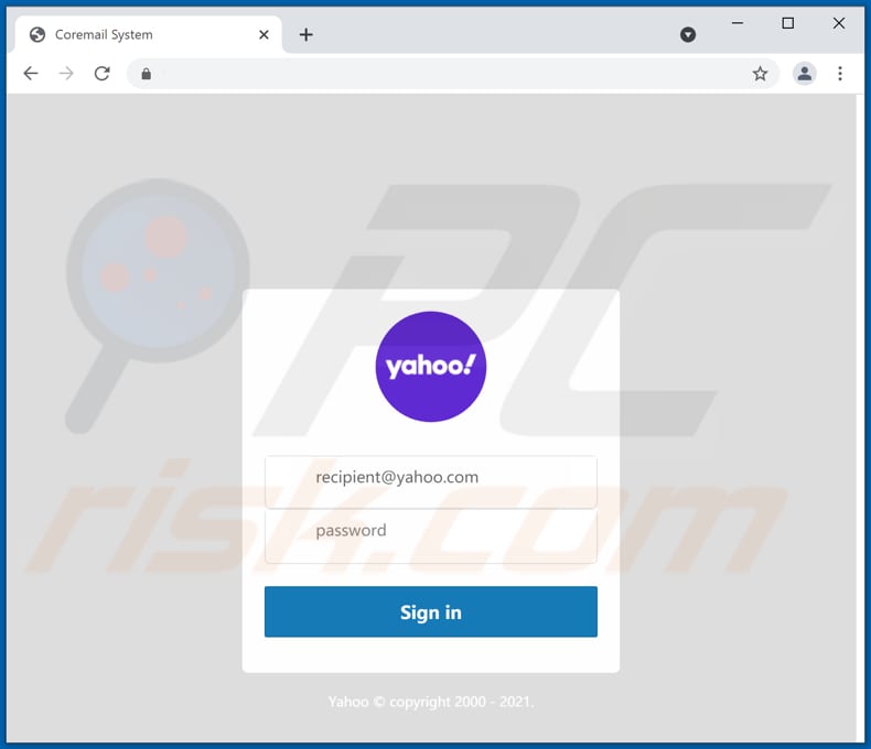 system has detected irregular activity email scam deceptive website for yahoo users