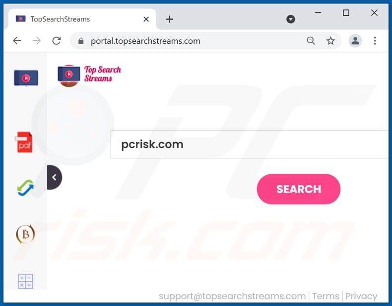 topsearchstreams.com browser hijacker