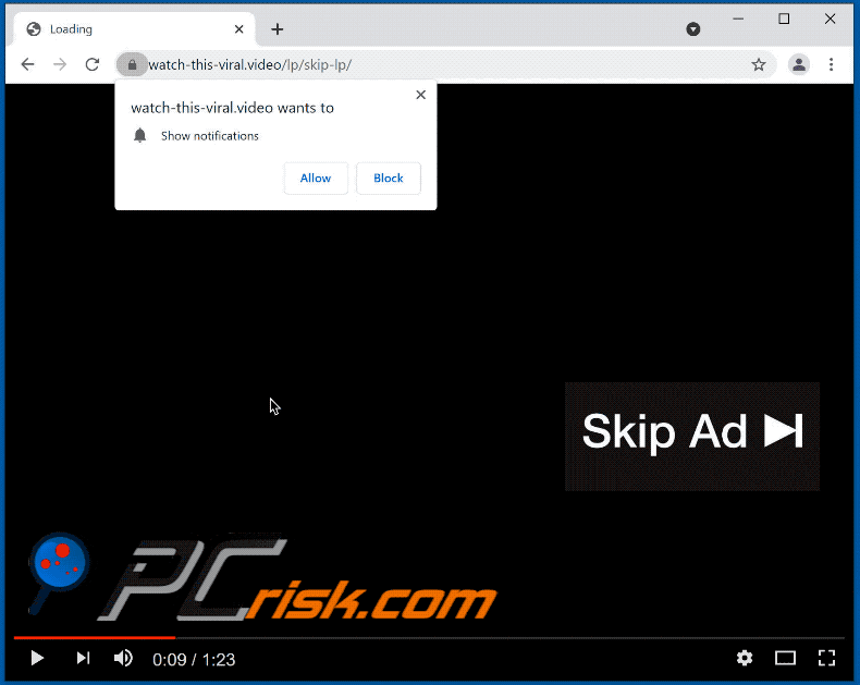 watch-this-viral[.]video website appearance (GIF)