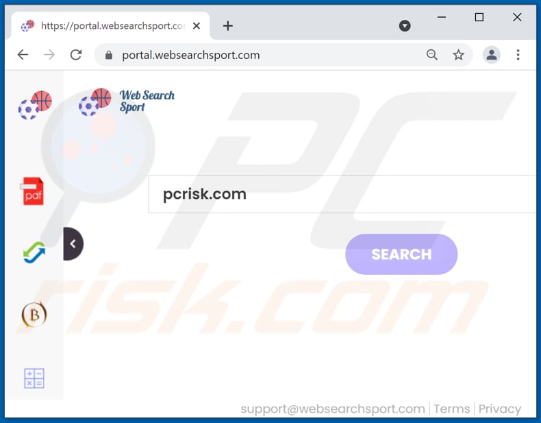 websearchsport.com browser hijacker