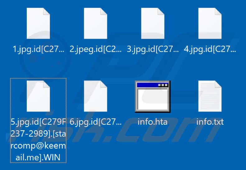 Files encrypted by WIN ransomware (.WIN extension)