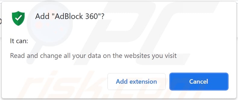 AdBlock 360 adware asking data-related permissions