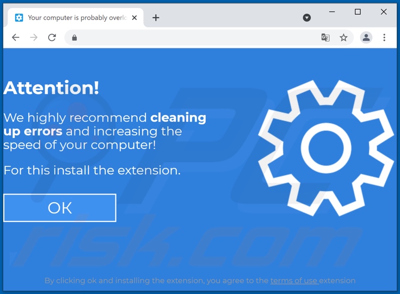 BadSiteDefender adware promoting website