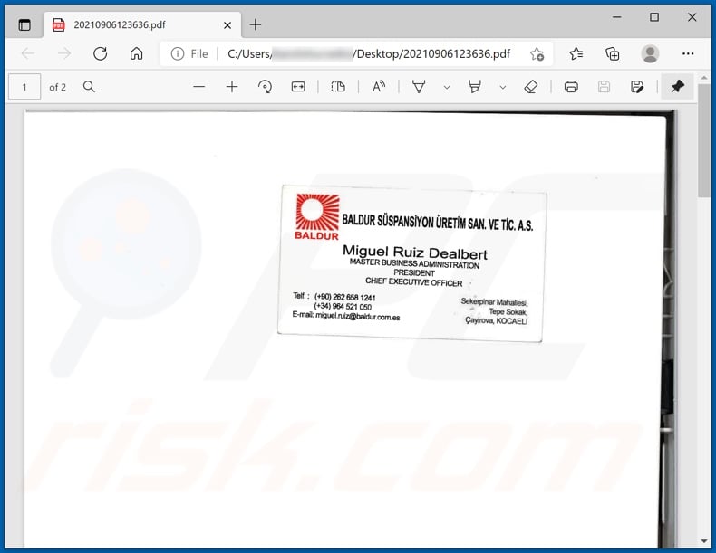 One of the attachment distributed through Baldur spam campaign (20210906123636.pdf)