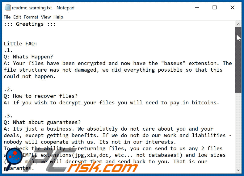 Baseus ransomware text file GIF (readme-warning.txt)
