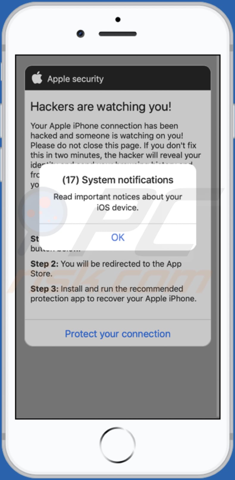 iPhone pop-up message says I've been hack… - Apple Community