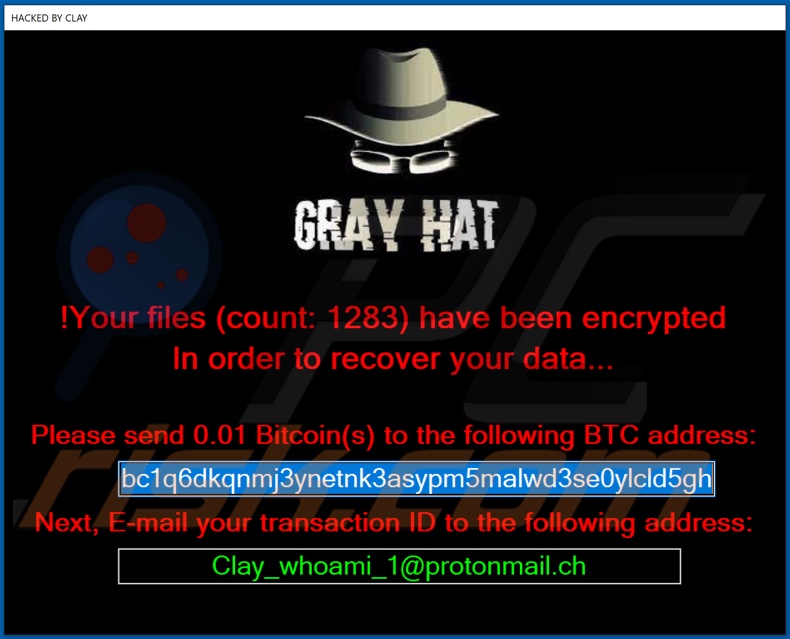 Clay (Gray Hat) decrypt instructions (pop-up)