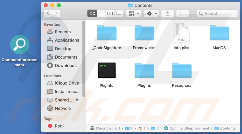 commandimprovement adware contents folder