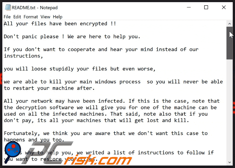 CRYPTEDPAY ransom note README.txt in gif