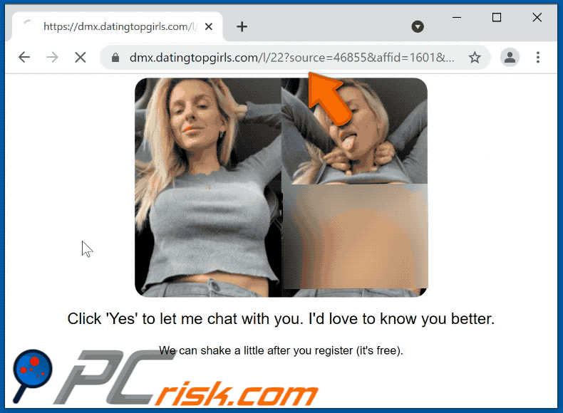 datingtopgirls[.]com website appearance (GIF)