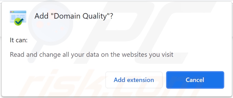 Domain Quality adware asking for data-related permissions