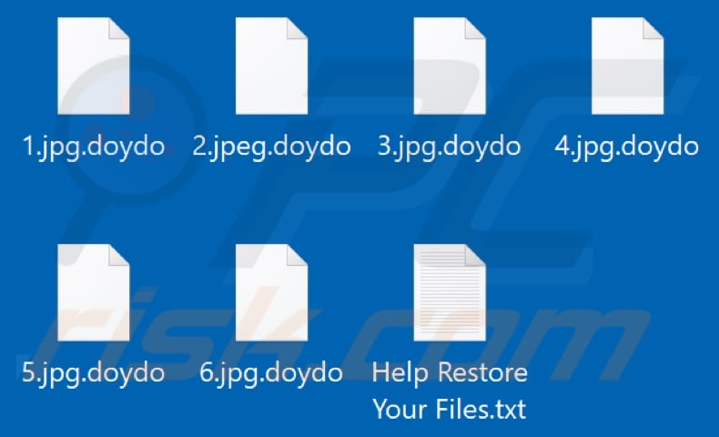 Files encrypted by Doydo ransomware (.doydo extension)