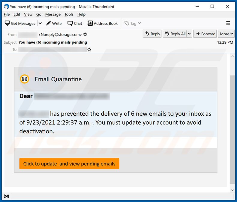 Email quarantine-themed spam (2021-09-23)
