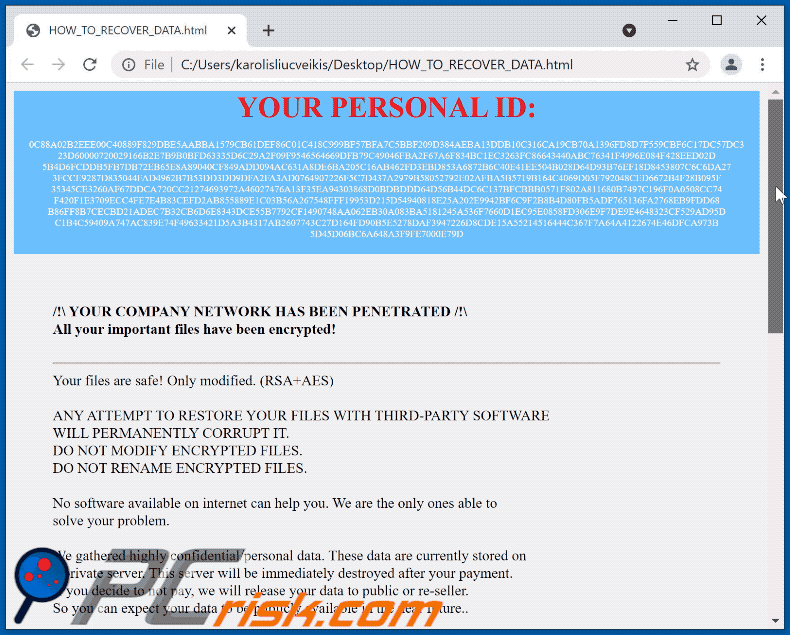 Farlock ransomware HTML file GIF (HOW_TO_RECOVER_DATA.html)