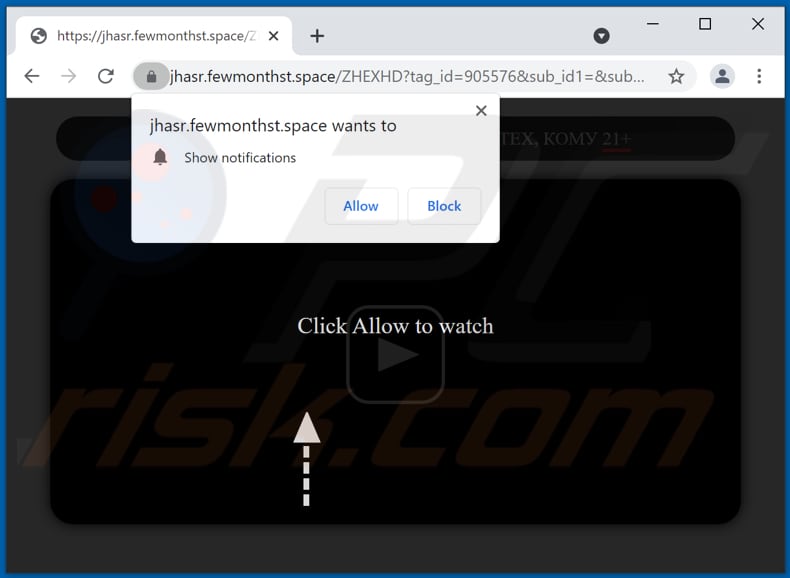 fewmonthst[.]space pop-up redirects