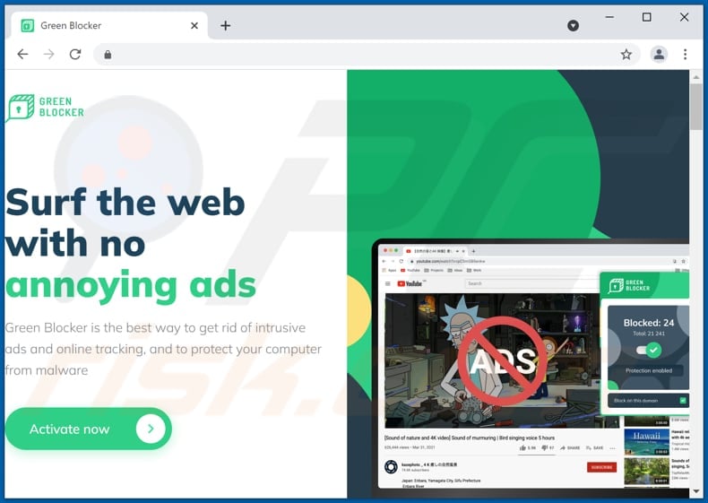 green blocker adware promoter