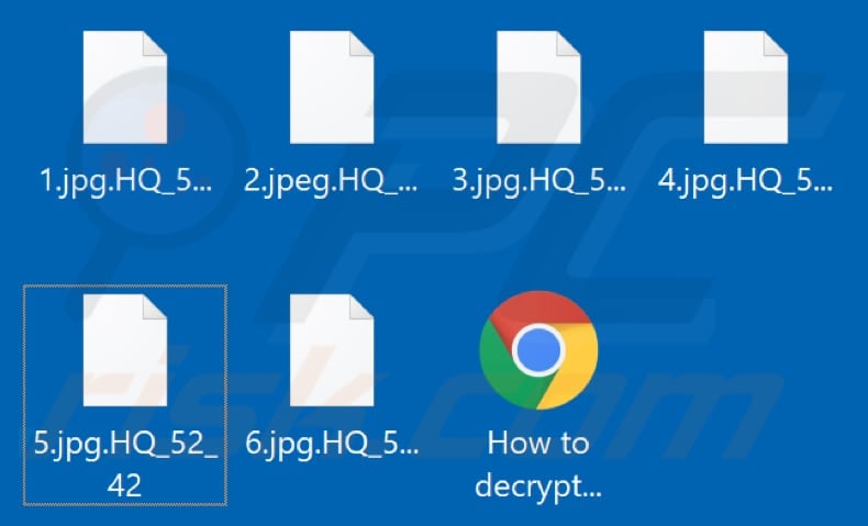Files encrypted by HQ_52_42 ransomware (HQ_52_42 extension)