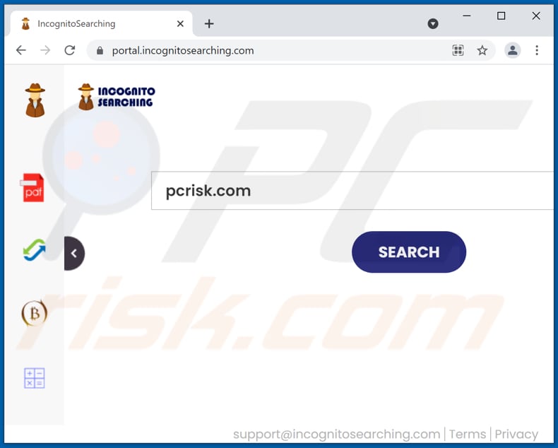 incognitosearching.com browser hijacker