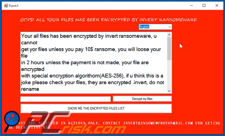 invert ransomware ransom note in gif