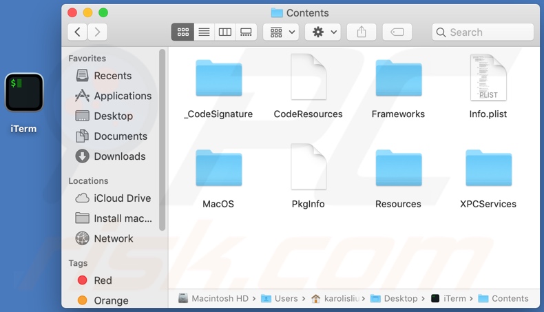 iTerm2 malware install folder
