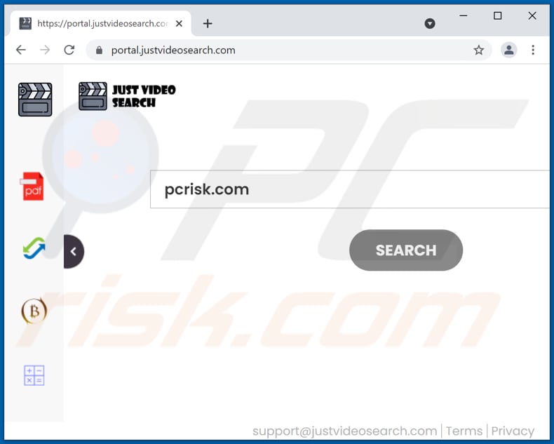 justvideosearch.com browser hijacker