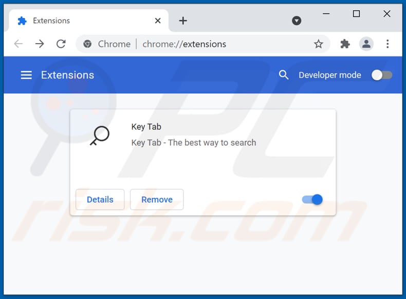 Removing keysearchs.com related Google Chrome extensions