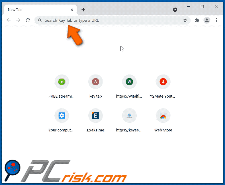 key tab browser hijacker keysearchs.com shows bing results