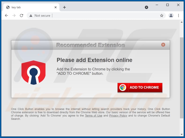 Website used to promote Key Tab browser hijacker