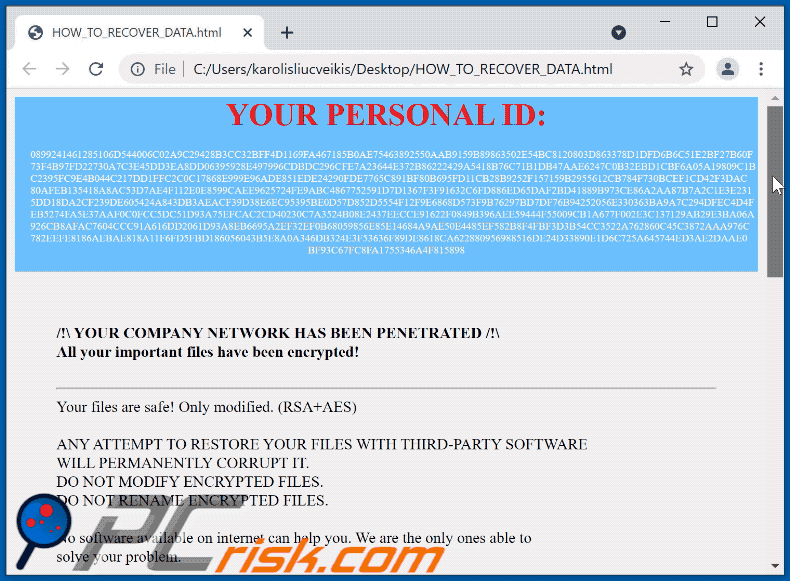 L30 ransomware HOW_TO_RECOVER_DATA.html file in gif