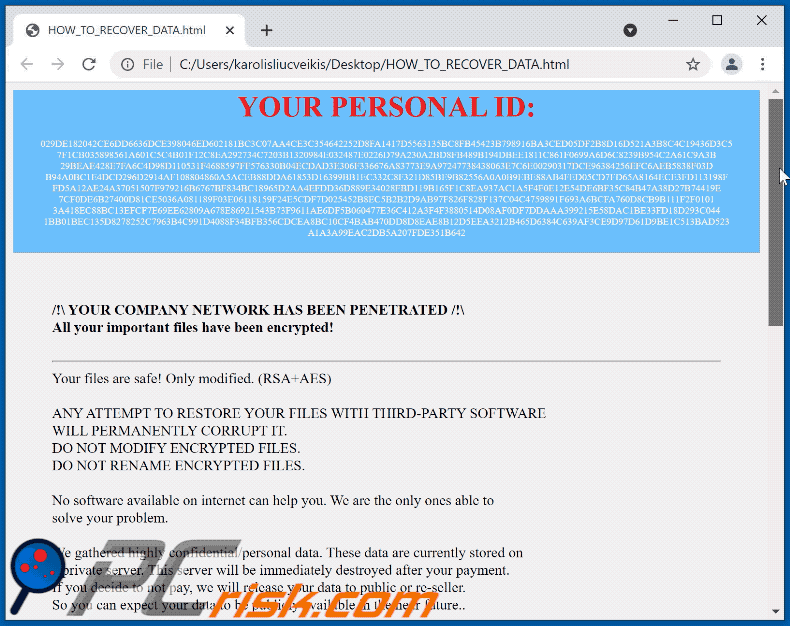 marlock ransomware ransom note in gif image