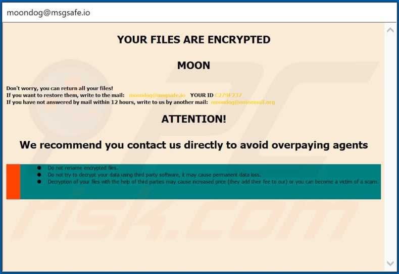 MOON decrypt instructions (pop-up)