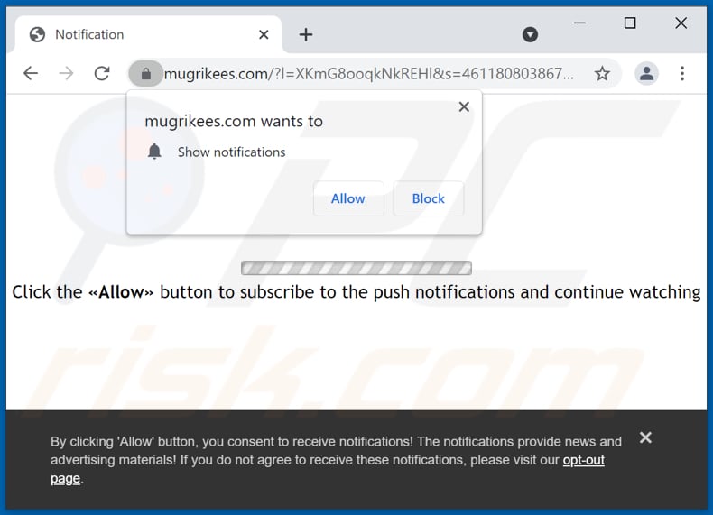 mugrikees[.]com pop-up redirects