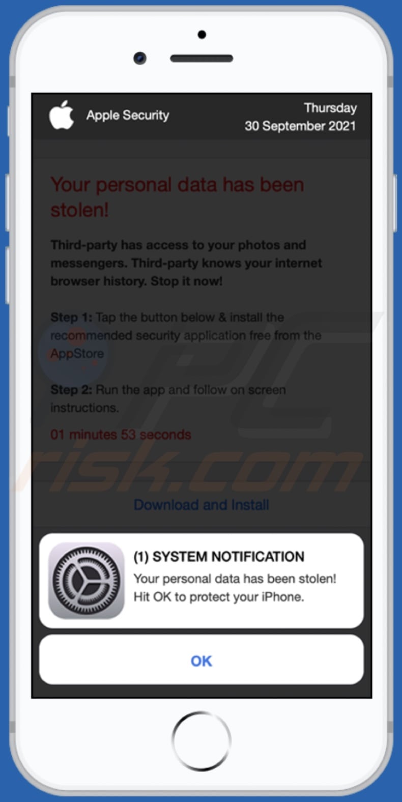 nicyaboyenan[.]com scam fake system notification