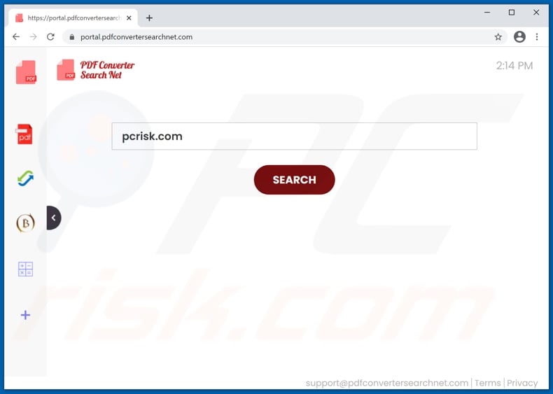 pdfconvertersearchnet.com browser hijacker