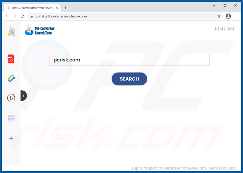 pdfconvertersearchzone.com browser hijacker