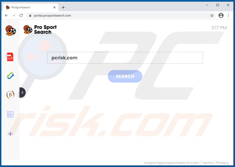 prosportsearch.com browser hijacker