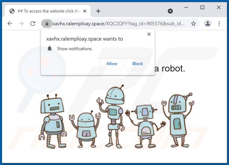 ralemploay[.]space pop-up redirects