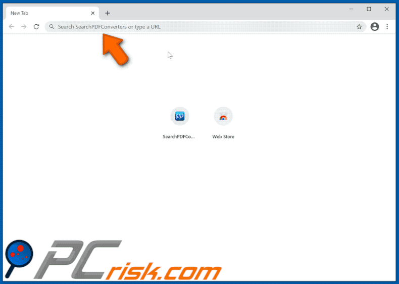 SearchPDFConverters browser hijacker redirecting to searchlee.com (GIF)