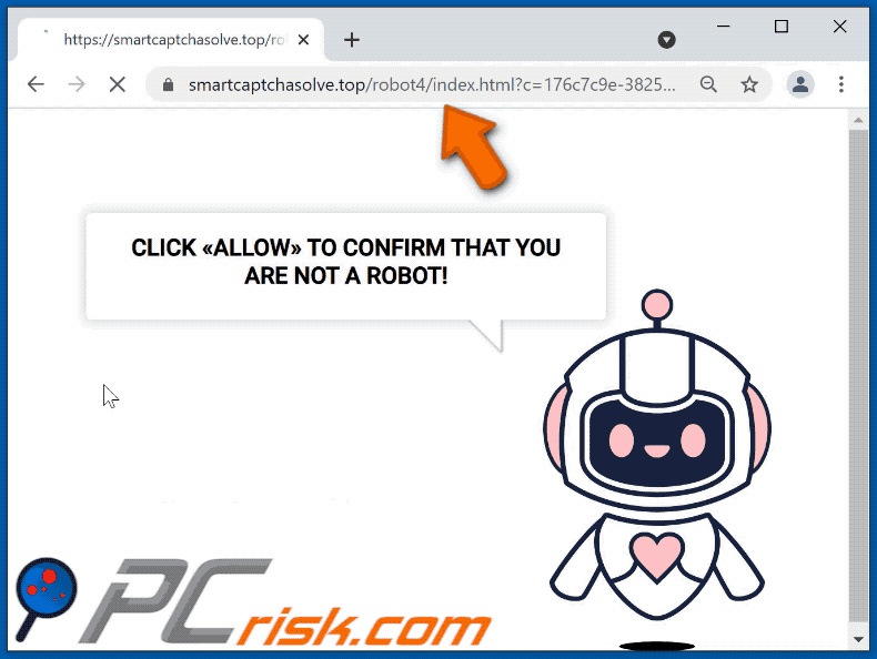 smartcaptchasolve[.]top website appearance (GIF)