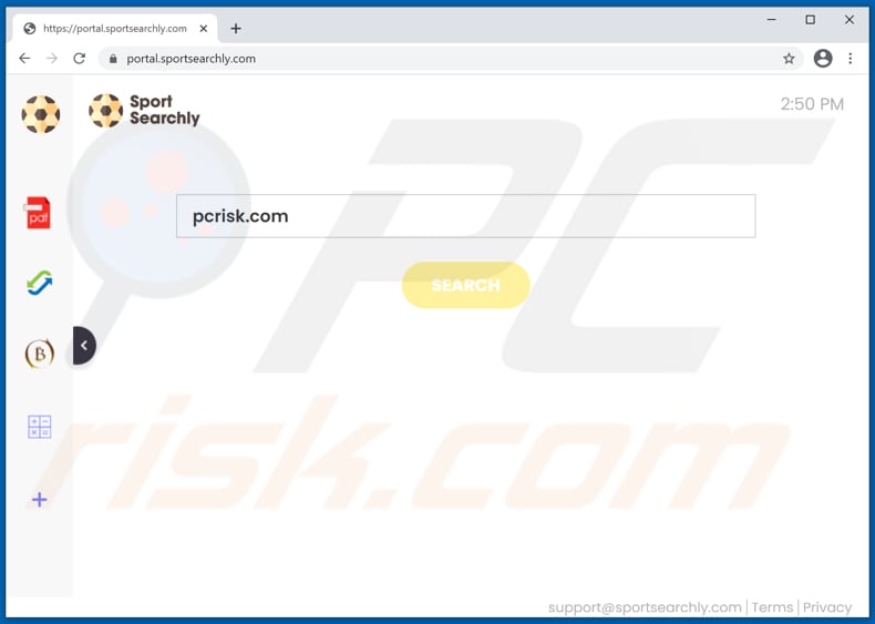 sportsearchly.com browser hijacker