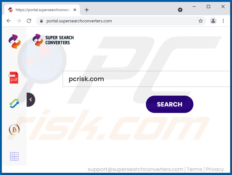 supersearchconverters.com browser hijacker